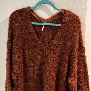 Burnt orange drop shoulder sweater small